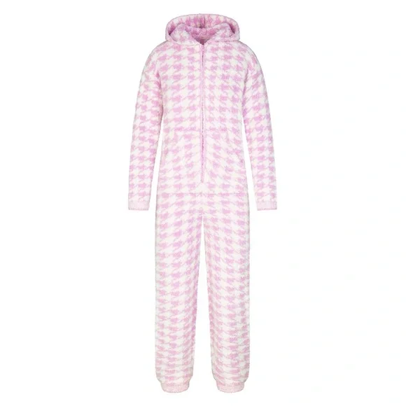 SKIMS Cozy Pink Adult Onesie Pajamas - Picture 3 of 4